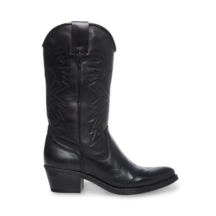 Botas Altas Steve Madden Hayward Cuero Mujer Negras | ES ZO9E48